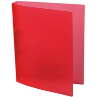 IDENA Ringbuch A4, Rückenbreite transluzent rot
