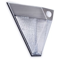 Smartwares Dreieckige LED Solar Außenleuchte, Bewegungsmelder, Edelstahl, Downlight, IP43