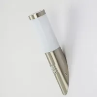 ETC Shop Außenwandleuchte Edelstahl Kunststoff spritzwassergeschützt Bewegungsmelder weiß