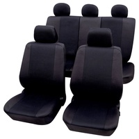 PETEX 26174804 Sydney Sitzbezug 11teilig Polyester Schwarz Fahrersitz, Beifahrersitz,