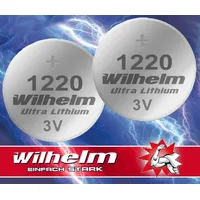 Wilhelm 2 x CR1220 CR 1220 WILHELM Lithium Knopfzelle