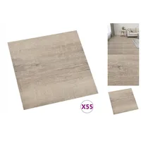 VidaXL PVC-Fliesen Selbstklebend 55 Stk. 5,11 m2 Taupe Vidaxl