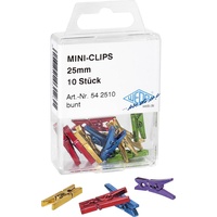 Wedo Kunststoff-Dekoklammern mehrfarbig Mini-Clips 10 St.