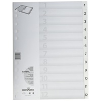 Durable Register A4 1-12 weiß