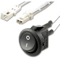 ISOLED MiniAMP Einbauschalter Ein/Aus, female-Buchse und male-Stecker, 30cm+200cm, 2-polig,