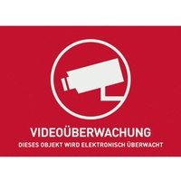 Abus Warnaufkleber Videoberwachung ohne Logo 148 x 105 mm