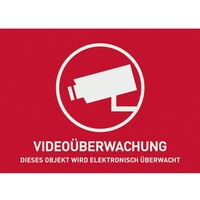 Abus Warnaufkleber Videoüberwachung ohne Logo 148 x 105 mm