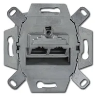 Busch-Jaeger 0218/12-101 RJ45, Cat. 6a iso, geschirmt 2 Steckbuchsen,