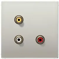Jung MAES1031 Multimedia-Anschlusssystem Cinch Audio / Composite Video, Edelstahl