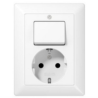 Jung AS5576UWW SCHUKO®-Steckdose mit Schalter Aus-Wechsel alpinweiß