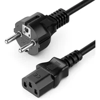 DeleyCON 1m Kaltgerätekabel Netzkabel Stromkabel Kaltgeräte Strom Kabel Schutzkontakt