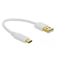 DeLock USB-Kabel USB-A Stecker, USB-C® Stecker 0.15m Weiß 85355