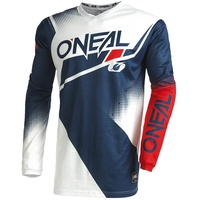 O'Neal Oneal Element Racewear V.22 Motocross Jersey, weiss-rot-blau, Größe
