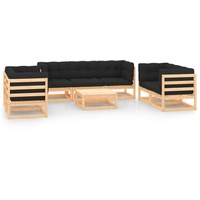 VidaXL Garten-Lounge-Set 8-tlg. grau