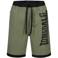 Lonsdale Herren Beachshorts, Black/Olive, M