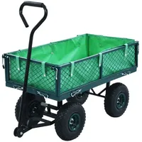 VidaXL Bollerwagen Gartenwagen grün