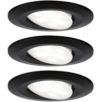 Paulmann LED Calla rund Schwarz matt schwenkbar 4000K IP65