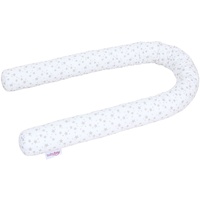 Babybay Nestchenschlange Stoff Weiß / Grau