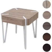 Mendler Couchtisch Kos T574, Beistelltisch, 52x50x50cm MVG-zertifiziert - Eiche,