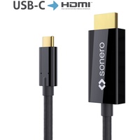 Sonero USB-C auf HDMI Kabel, - 2,00m - schwarz