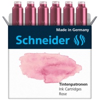 Schneider Pastell Tintenpatronen für Füller Rose 6 St.