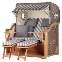 Mr. Deko Strandkorb-Set bene living Königssee Teak Bullauge PE