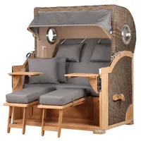 Mr. Deko Strandkorb-Set bene living Königssee Teak Bullauge PE