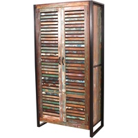 SIT Möbel FIUME Garderobenschrank Metall/Altholz bunt