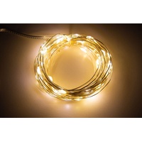 McShine LED Draht-Lichterkette McShine Micro 80 LEDs, warmweiß, Batteriebetrieb