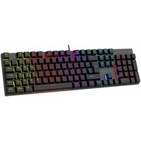 GeneralKeys Mechanische Metall-Gaming-Tastatur, buntes Licht, Anti-Ghosting, IP45