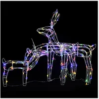 VidaXL 3-tlg. LED-Rentiere Set Weihnachtsdeko 229 LEDs mehrfarbig