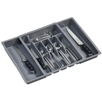 KESPER Variabler Besteckkasten ausziehbar 29-50 cm grau
