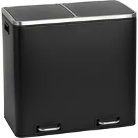 Svita TM2X15 Mülleimer 30 Mülltrennsystem Abfalleimer mit Fächern Schwarz