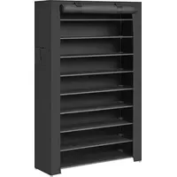 Songmics Schuhregal 28 x 160 x 88 cm schwarz
