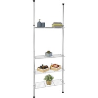 TecTake Badregal Teleskopregal - silber