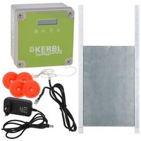 Kerbl 70545 Automatische Hühnertür Set inklusive Schiebetüre, Hühnerklappe Geflügelklappe