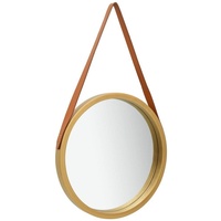 VidaXL Wandspiegel mit Riemen 50 cm Golden