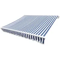 VidaXL Markisenbespannung Canvas 600 x 300 cm blau, weiß