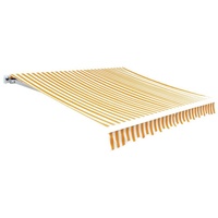 VidaXL Markisenbespannung Canvas Gelb & Weiß 4x3 m (ohne