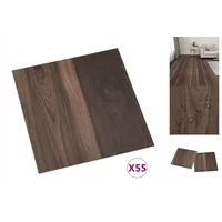 VidaXL PVC-Fliesen Selbstklebend 55 Stk. 5,11 m2 Dunkelbraun