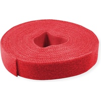 Value Klettband auf Rolle, 10mm, rot, 25 m
