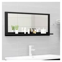 VidaXL Badspiegel Schwarz 90x10,5x37 cm Spanplatte