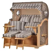 Mr. Deko Strandkorb-Set bene living Königssee Teak Bullauge PE