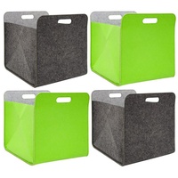 Dune Design 4er Set Filz Aufbewahrungsbox 33x33x38cm Kallax Filzkorb