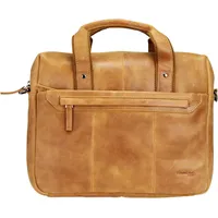 GREENLAND Nature Light Aktentasche Leder 37 cm Tabletfach braun