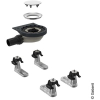 Geberit Duschwannenablauf mit 4 Füßen, für Duschfläche Setaplano, Sperrwasserhöhe