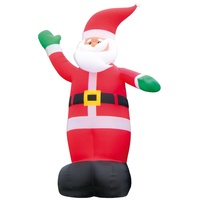 Infactory Aufblasbarer Nikolaus: Selbstaufblasender XXL-Weihnachtsmann, 6 m