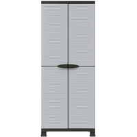 VidaXL Kunststoffschrank 0,68 x 0,39 x 1,72 m grau
