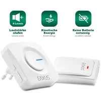 EAXUS Eaxus® Funk Türklingel - Batterielose Funkklingel, Kinetisch, IP44