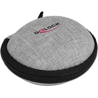 DeLock Kopfhörer Schutztasche für In-Ear Kopfhörer - Schwarz, Grau